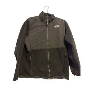 The North Face Denali Fleece Jacket Kids XL Black Full Zip Mock Neck Outerwear